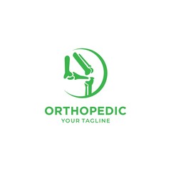 Orthopedic health logo design vector template