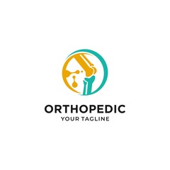 Orthopedic health logo design vector template
