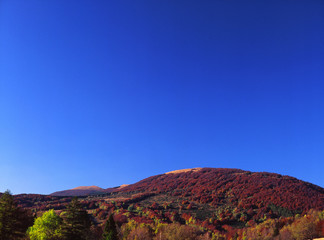 view to Polonina Carynska Mountain and Polonina Wetlinska Mountain, Bieszczady Mountains, Carpathian Mountains, Poland