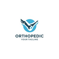 Orthopedic health logo design vector template