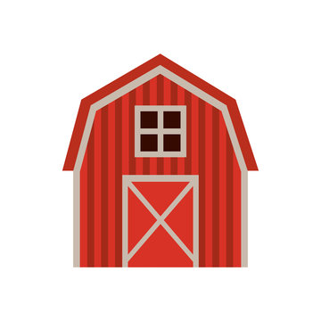 farm stable building isolated icon