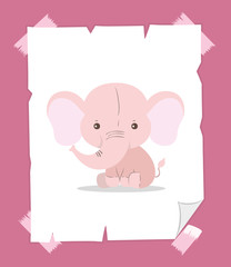 Cute elephant cartoon vector design