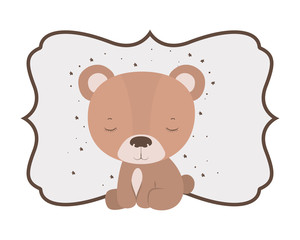 Isolated cute bear cartoon vector design