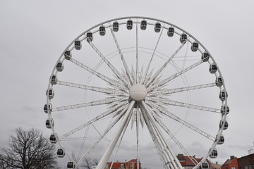 50 meters tall Ferris wheel in Europe. The big Wheel slowly became a signature of Gdansk identified with the city as strongly as the London Eye with London.