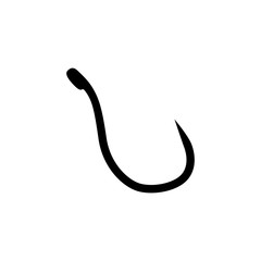 fishing hook icon trendy flat design