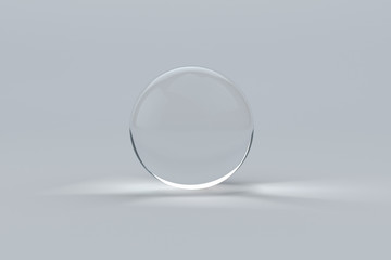 sphere of water on white background