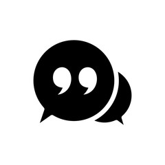 quote icon in trendy flat design