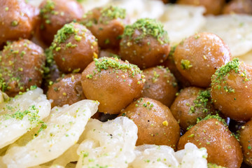 Middle eastern sweet pastries dessert