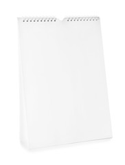 Empty flip calendar on white background