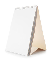 Empty flip calendar on white background