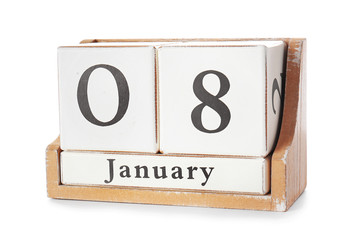 Creative calendar on white background