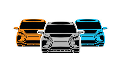 Obraz na płótnie Canvas 3 Car logo vector