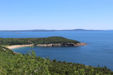 Fototapeta na wymiar Great Head and Newport Cove at Acadia National Park in Maine
