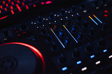 DJ Controller during techno life set