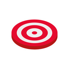 target shooting on white background