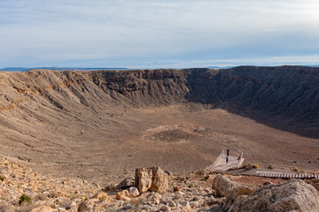 High angle view of the Meteor Crater Natural Landmark