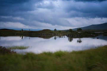 An eerie scene in the Scottish Highlands