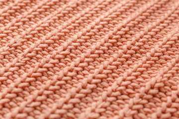 Fototapeta premium Texture of knitted fabric as background