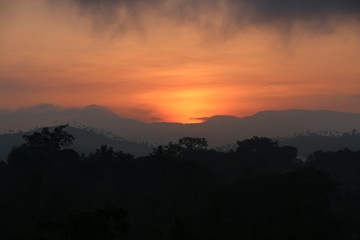 sunrise in the mountains