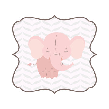 Isolated cute elephant cartoon vector design