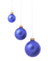 Beautiful Christmas balls on white background