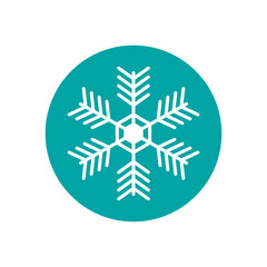 happy merry christmas snowflake icon