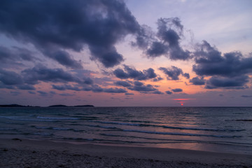 Summer time in beach landscape