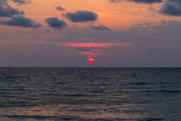 sunset Dominican beach Caribbean Sea