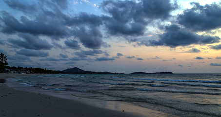 Summer time in beach landscape