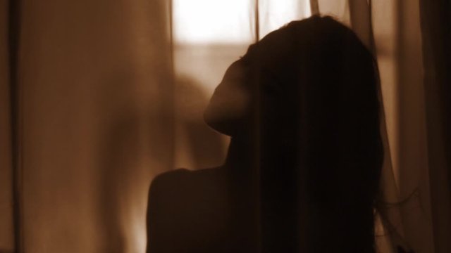 Portrait of young sensual woman