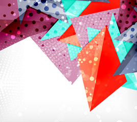 Modern origami card. Modern origami design element. Color geometric pattern. Abstract low-poly background. Presentation template.
