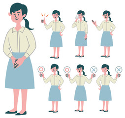 女性　全身　セット