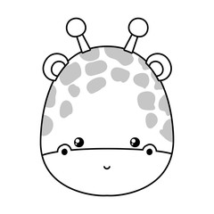 Cute giraffe cartoon vector design