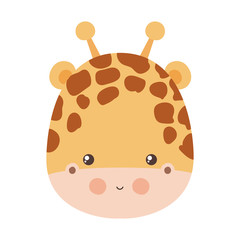 Cute giraffe cartoon vector design