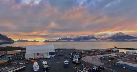 Beautiful winter skies over Alaska 