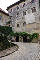 Fototapeta na wymiar Castle grounds in Bled, Slovenia