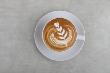  latte art foam - Coffee Cup - Coffee in a white cup isolated on a white background - Cappuccino Latte Espresso Macchiato 