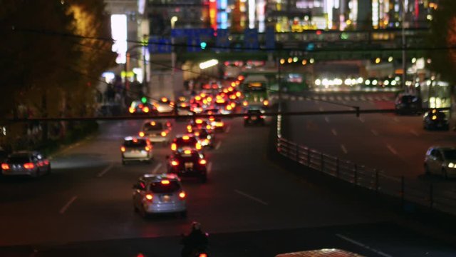 日本の東京の夜のイルミネーション