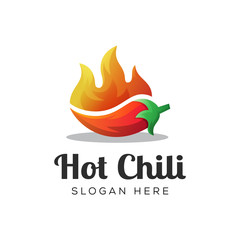 hot chili logo design vector template