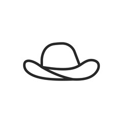 Cowboy hat icon vector logo symbol illustration EPS 10