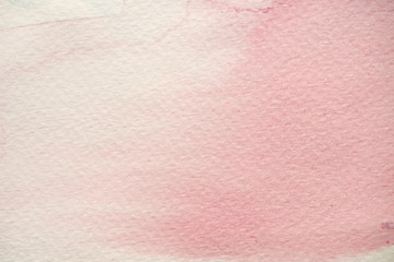 Watercolor stroke and spray on white paper, Abstract background and texture by hand drawn with red and pink color liquid drip	