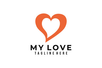 heart logo icon vector isolated