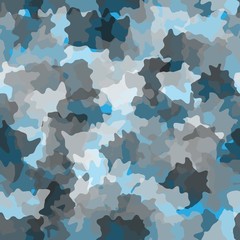 Camouflage seamless pattern background. Classic clothing masking camo print