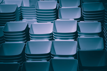 Fototapeta premium Abstract background. Pattern of plastic cups.