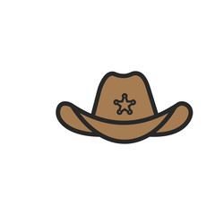 Cowboy hat icon vector logo symbol illustration EPS 10