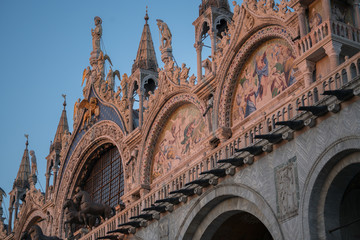 Architectural Buildings details and statues  in Venice, Italy