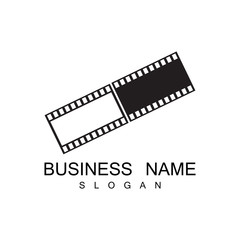 Fototapeta na wymiar filmstrip Logo Template vector