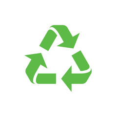 recycle icon, Recycle Recycling symbol. Vector illustration. Isolated on white background.