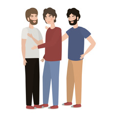 Men cartoon drawing vector design