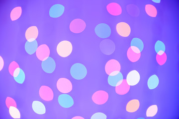 Abstract colorful defocused circular facula holiday bokeh